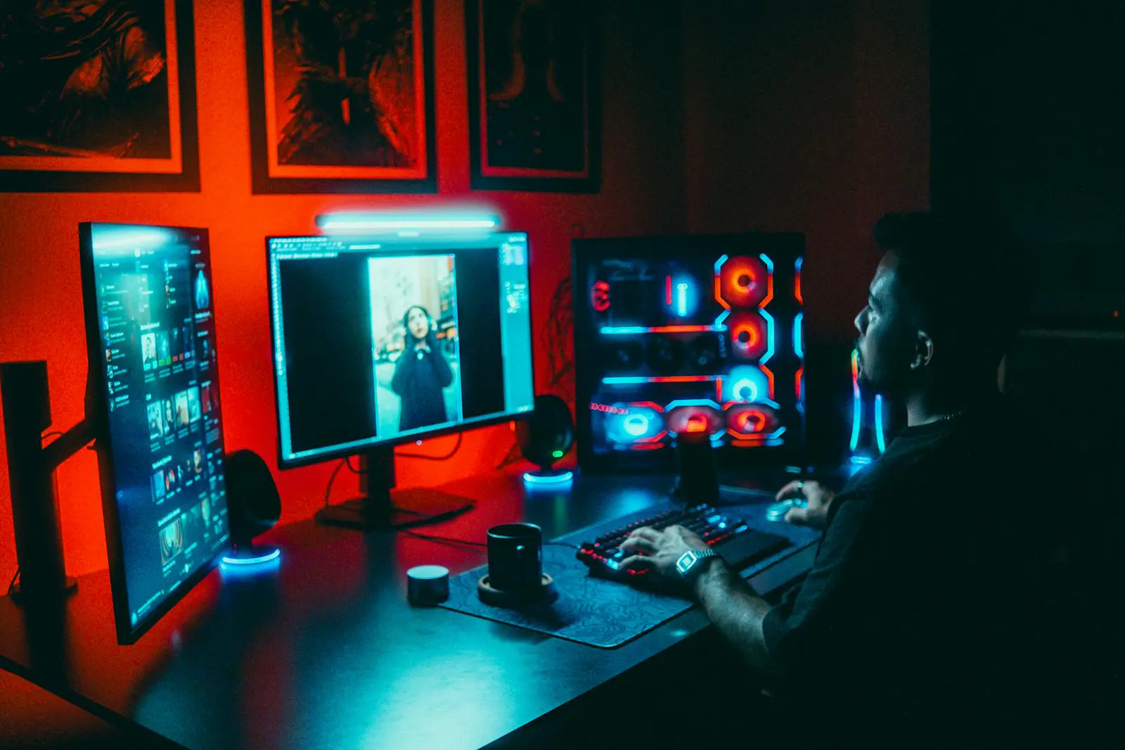 Developer workspace at VoidCraft Games